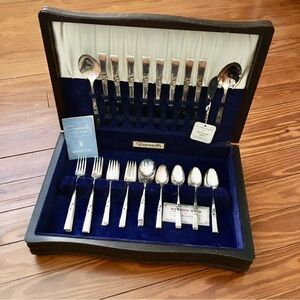 Vintage 50s Silver Plate Flatware + Anti-Tarnish Box | Community Morning Star